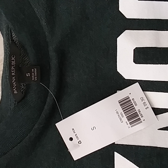 SOLD: BANANA REPUBLIC | green crewneck sweatshirt | long sleeve | S - Picture 4 of 6